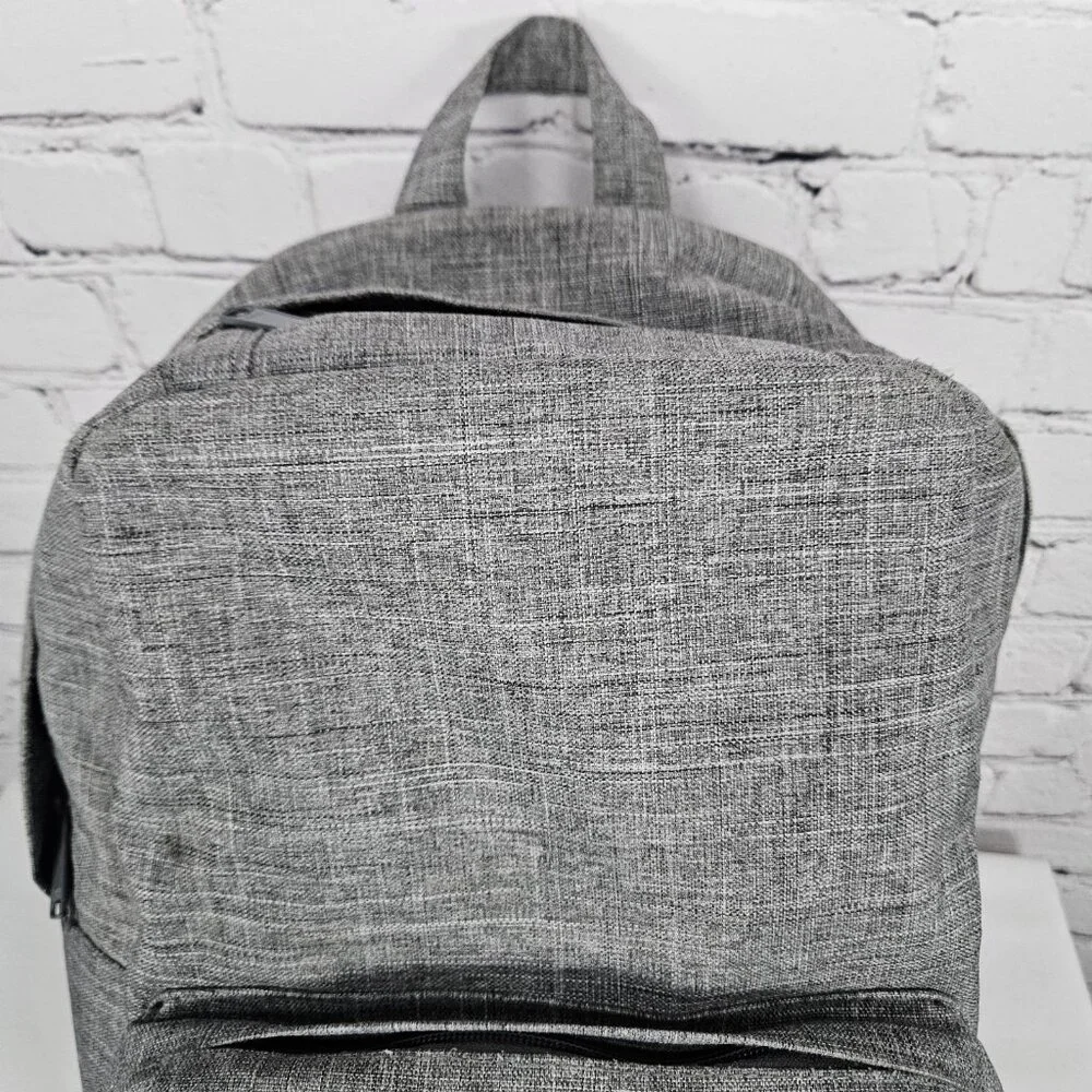 Herschel Grey Laptop Sleeve Multiple Pockets Organizer School Backpack Bag